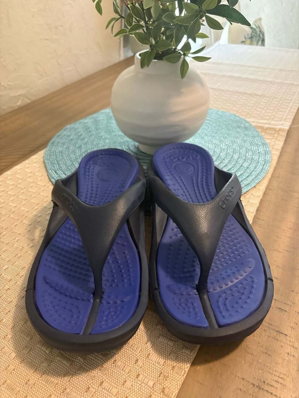 Crocs Classic Flip Flop size 11 Sandals Navy Blue